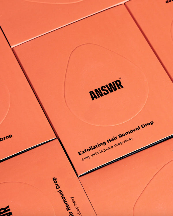 Exfoliating hair removal drop